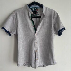 Zara Light Gray Short Sleeve muscle fit  Men's Shirt